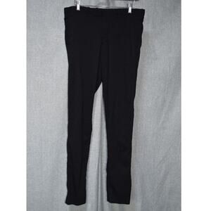 Theory Zaine Black Linen Blend Slim Trousers Size 33